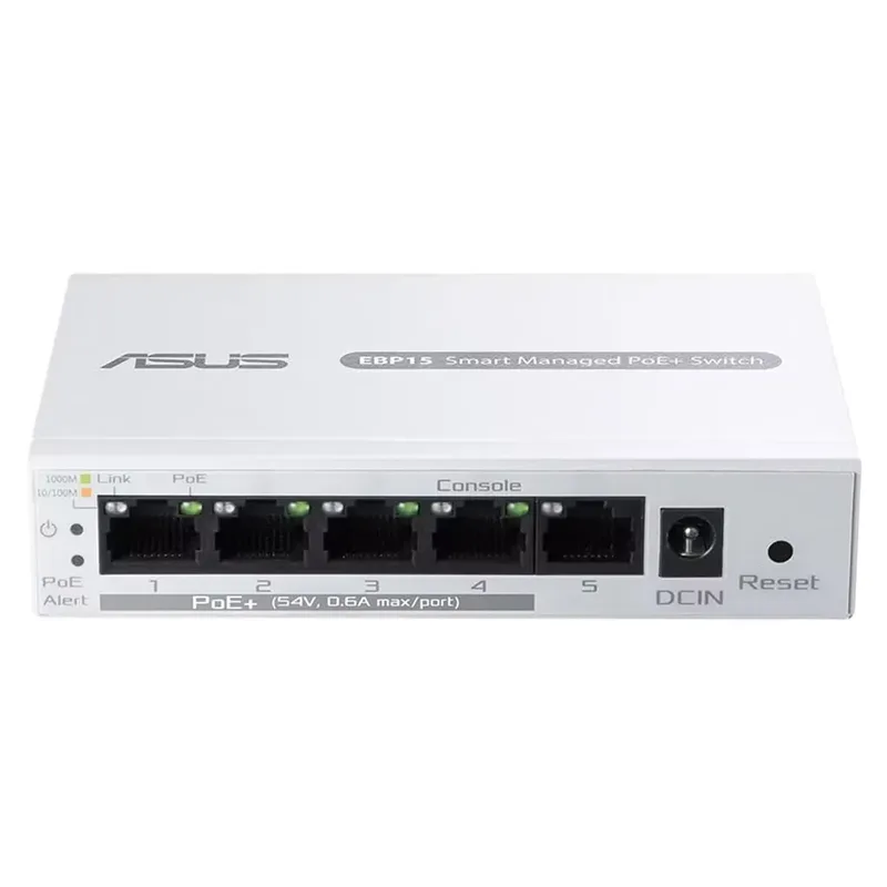 ASUS ExpertWiFi EBP15 5-port GbE smart hanterad PoE+-brytare