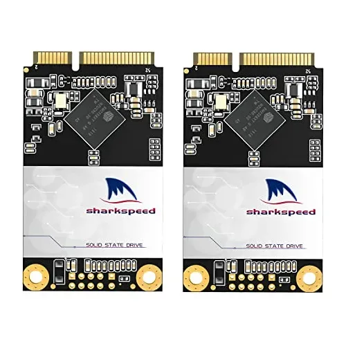 SHARKSPEED mSATA SSD 256 GB Mini SATA 3 (6 Gb/s) TLC 3D NAND SSD hårddisk intern solid state-enhet för bärbara datorer, stationär dator (256 GB, mSATA
