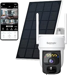 Sunmatic 2K övervakningskamera batteri + solpanel
