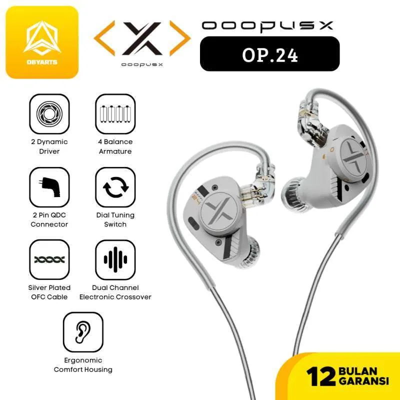 Fanmusic ooopusX Op.24 2DD+4BA Hybird in-ear hörlurar
