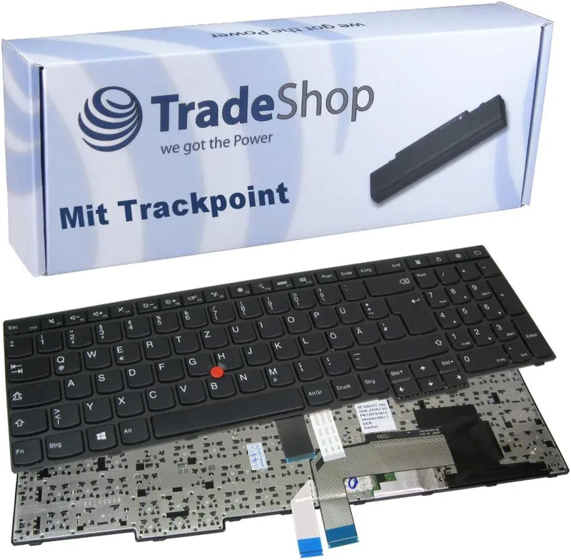 Original QWERTZ tangentbord tyskt med Trackpoint för IBM Lenovo Thinkpad Edge E550, E550C, E560, E565, E565C