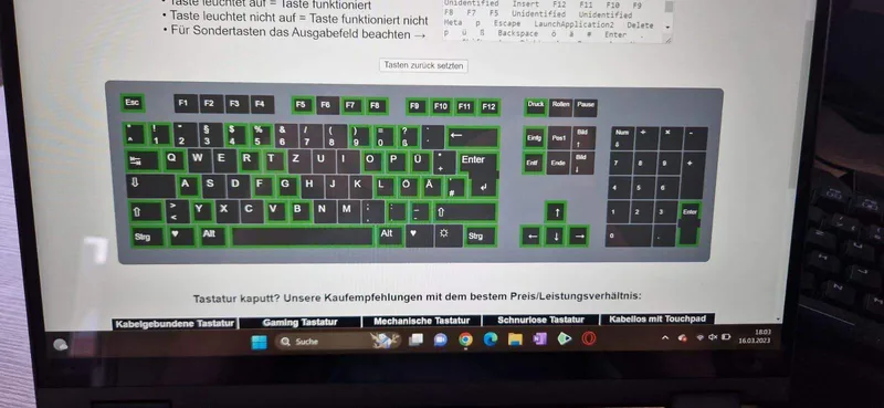 Lenovo 00JT880 notebook reservedel Tastatur