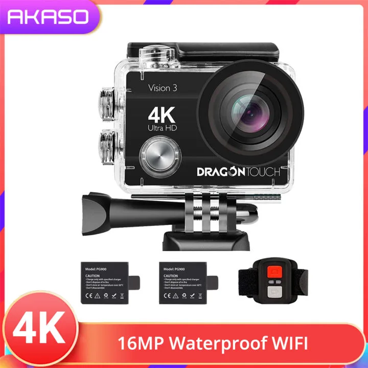 Vattentät 4K actionkamera 16MP Vision 3