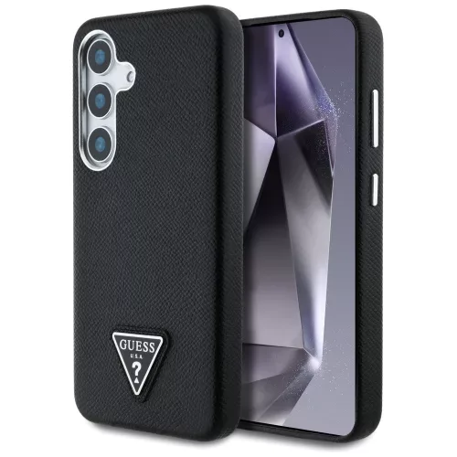 Guess Mobilskal till Galaxy S25 MagSafe Grained Triangle Logo
