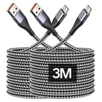 3 m nylon PS5-laddningskabel