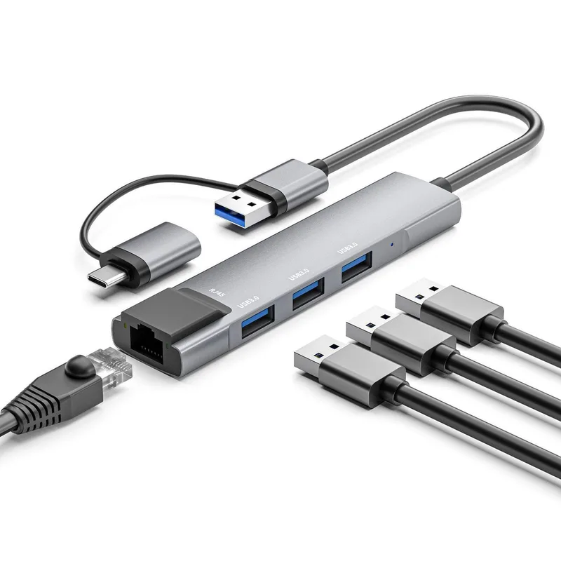 NÖRDIC USB-LAN USB A 3.1 till Giga Ethernet Nätverksadapter