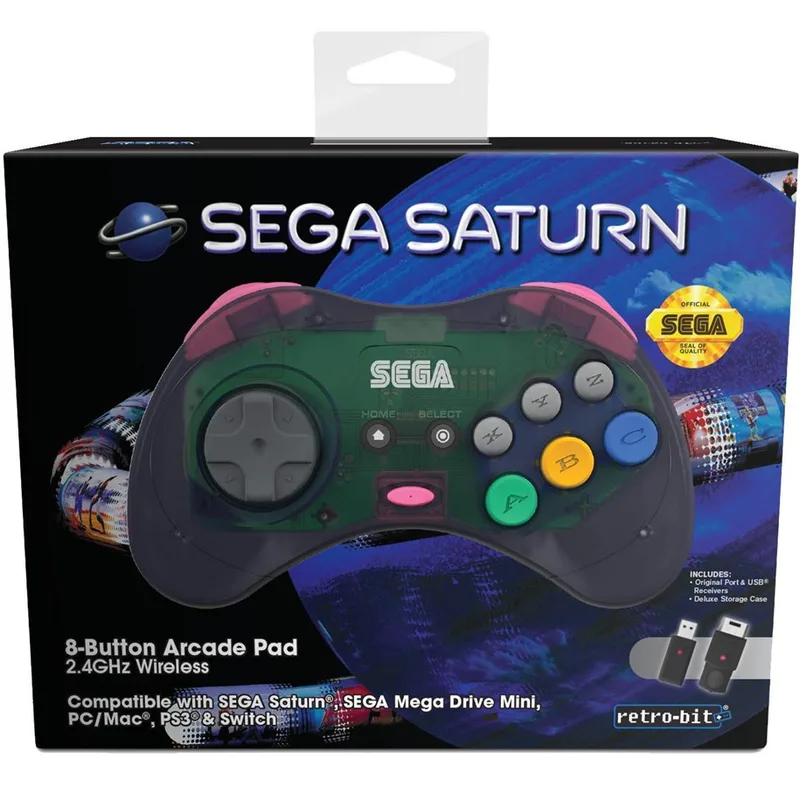 Retro-Bit Sega Saturn 2.4G M2 GreyPC
