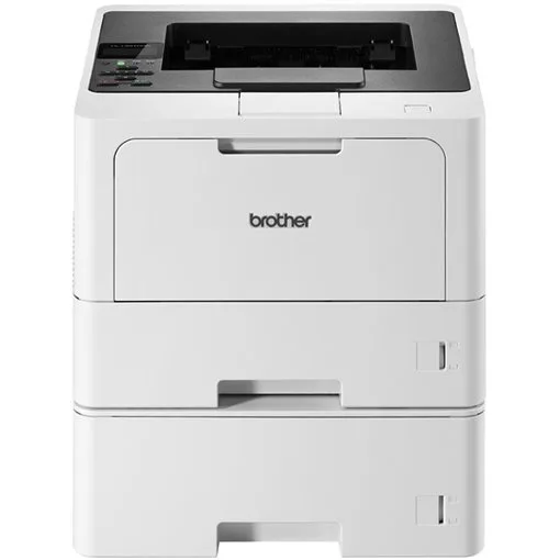 Brother HL-L5210DWT laserskrivare svart vit (A4, 48 sidor/min, 1 200 x 1 200 DPI, LAN, WLAN, duplex, 250 + 520 ark papperskassetter) vit/grå