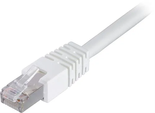 DELTACO F/UTP Cat6 patchkabel 1m, vit (STP-61V)