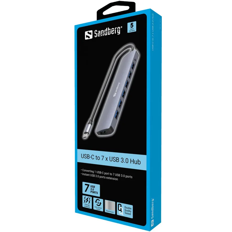 Sandberg USB-C/A to 7 x USB 3.0 Hub