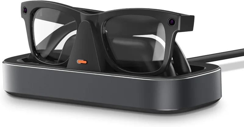 PUSOKEI Smart Glasses Laddningsdocka med LED-indikator, Kompatibel med Meta Wayfarer/Skyler/Headliner RW4006/RW4008/RW4010