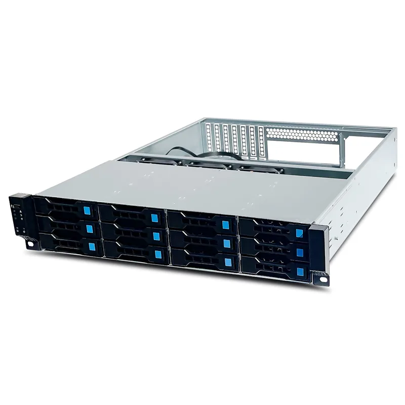 FANTEC 2563 SRC-2012X07-12G/6G, 19 tum 4U, 680 mm förvaringsfodral, 12 x SAS/SATA-kortplatser med 2 status LEDs Each, kortplatser för 3,5 tum och 2,5