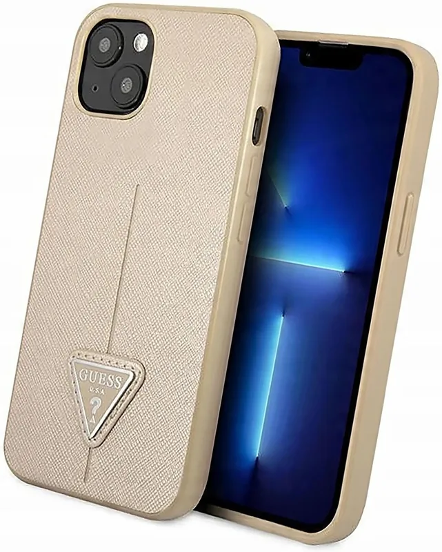 Guess iPhone 14 Plus Skal Saffiano Triangle Logo
