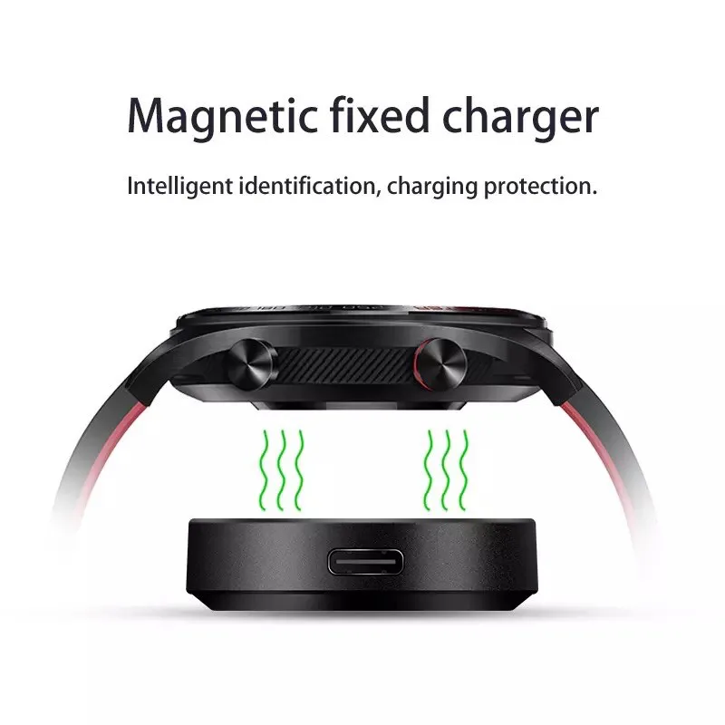 Magnetisk Klocka Dock Utbyte USB-kabel för GT GT 2e Watch Snabbladdning Bärbar och Hållbar (Svart)