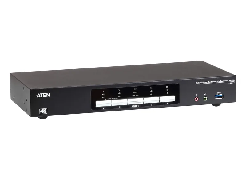 ATEN Avancerad säkerhet DisplayPort Dual Display USB KVM-switch