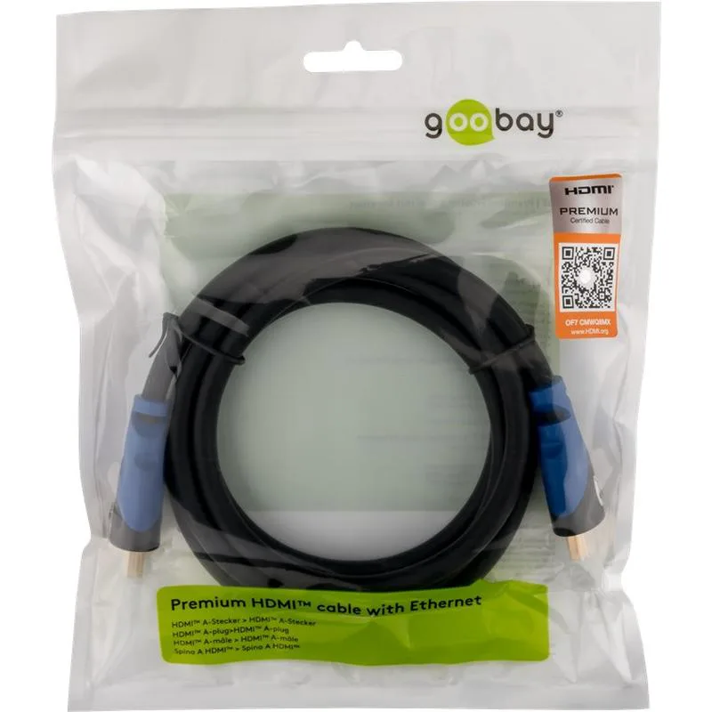 Goobay 72320 Premium höghastighets-HDMI-kabel