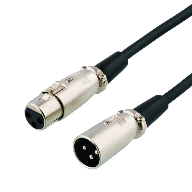 kenable XLR 3-polig mikrofonledning hane till hona ljudkabel svart 10 m