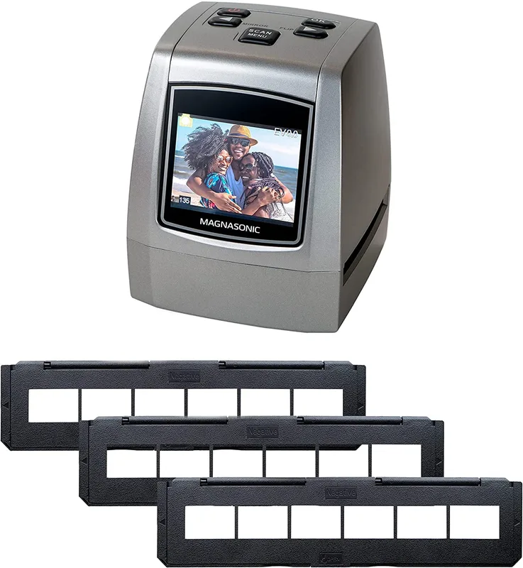Asixxsix Film Slide Scanner Convert 135 126KPK 110 Super8 Monokrom Slides Till JPEG Digital Photos med 5 Tums LCD-skärm för PC TV W7 8 10