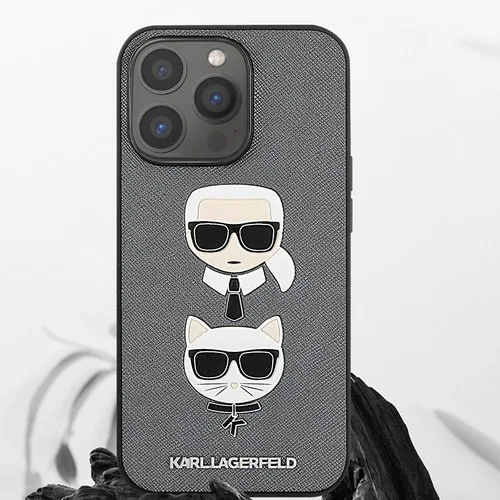 Karl Lagerfeld iPhone 13 Pro Skal Saffiano Silver