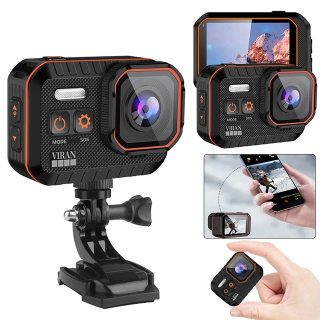 Action kamera anti-shake ultra HD 4K / 6 0FPS WIFI 2.0 "17 0d 4x Zoom Undervattens Vattentät Cam Helmet Sports Recorder Webcam