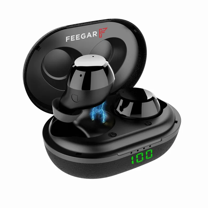 Feegar AIR100 PRO trådlösa hörlurar Bluetooth TWS trådlös Earphone BT 5.0 IPX5 BT Laddningskapacitet: 500 mAh Hörlurarnas batterikapacitet: 50 mAh Mus