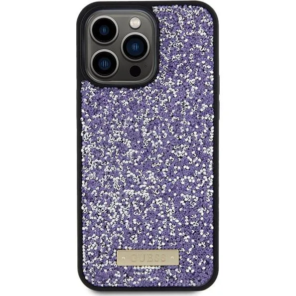 Guess iPhone 15 Pro Skal Ljusrosa Strass