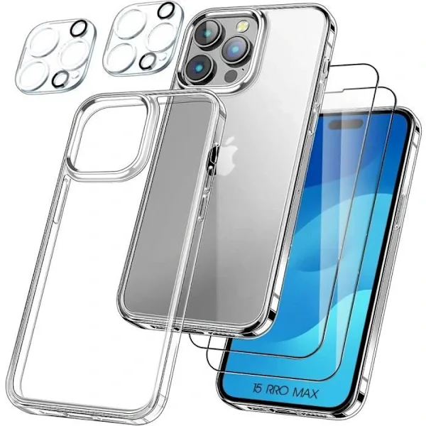 OEM iPhone 15 Plus Skyddsfodral Transparent Stötsäker