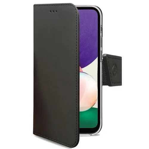 Celly Wallet Case Galaxy A22 5G Svart