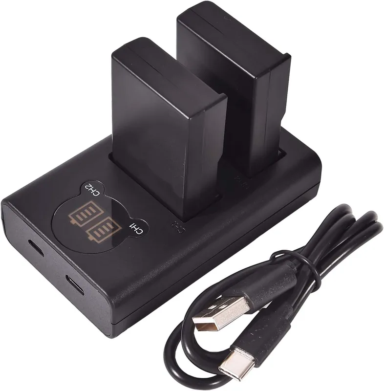 DSTE EN-EL9 batteri USB dubbel snabbladdare kompatibel med Nikon D40, D40x, D60, D3000, D5000