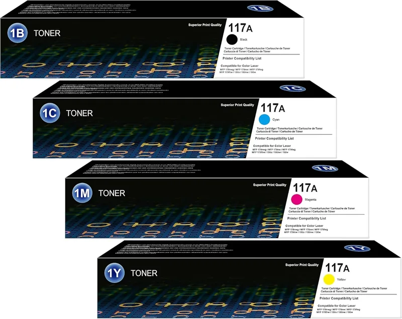 117A Cyan Toner Cartridge Ersättning Högt utbyte 700 sidor Premium Ink
