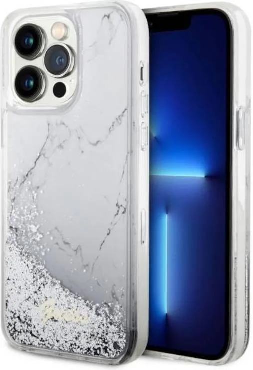 Guess Mobilskal till iPhone 14 Pro Liquid Glitter Marble