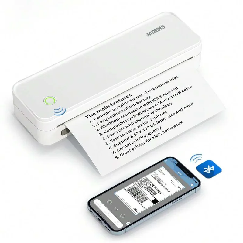 Bärbar skrivare: A4 Bluetooth termisk skrivare