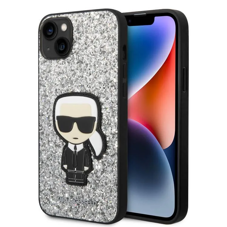Karl Lagerfeld iPhone 14 Plus Skal Glitter Flakes Ikonik