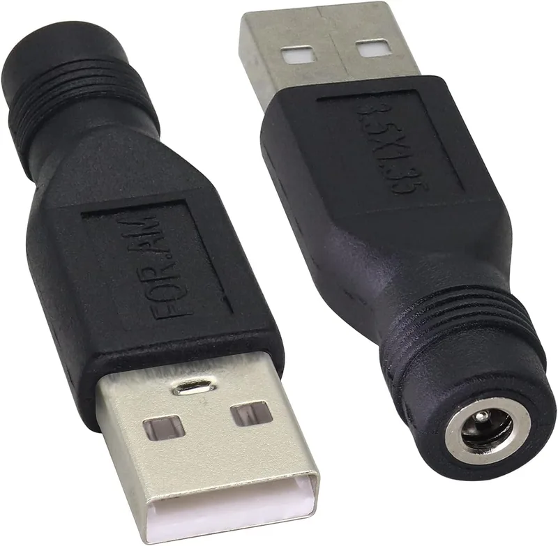 NFHK DC 5,5 x 2,1 mm kontakt till USB typ A-kabel