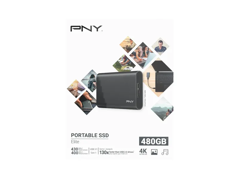PNY Elite bärbar SSD 480 GB