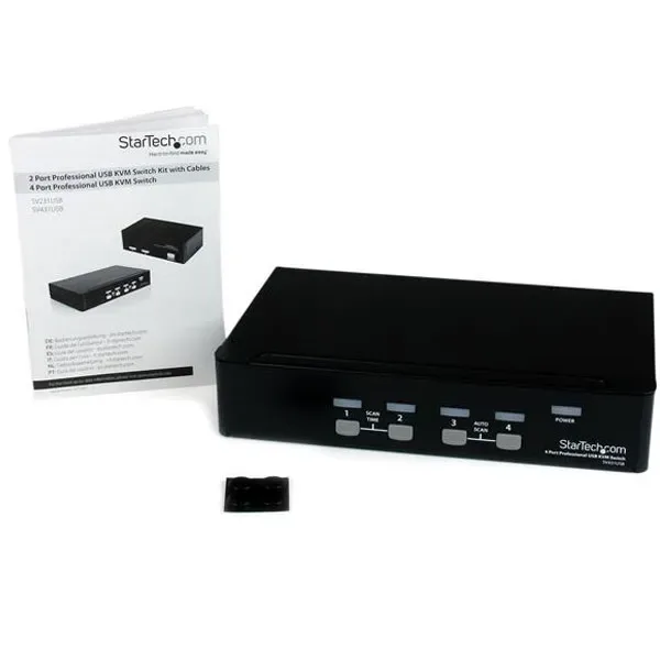 StarTech.com 4-port VGA USB KVM-omkopplare med hubb