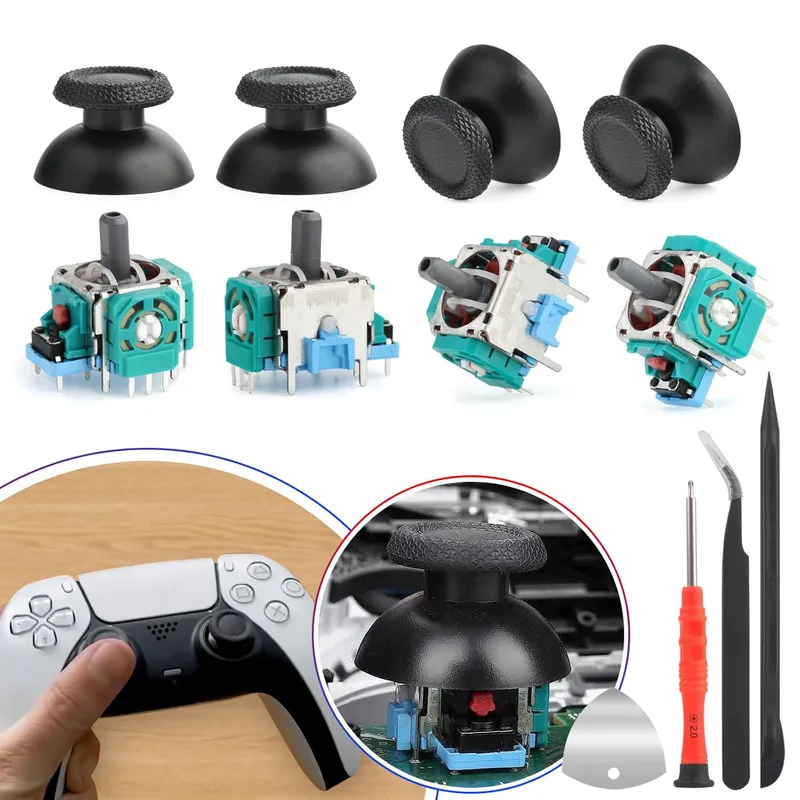 Ps5 Joystick ersättning för Sony PlayStation 5 Ps5 Controller reparationssats för Ps5 analog stick ersättning 3D-sensormodul joystick för Dualsense Ps
