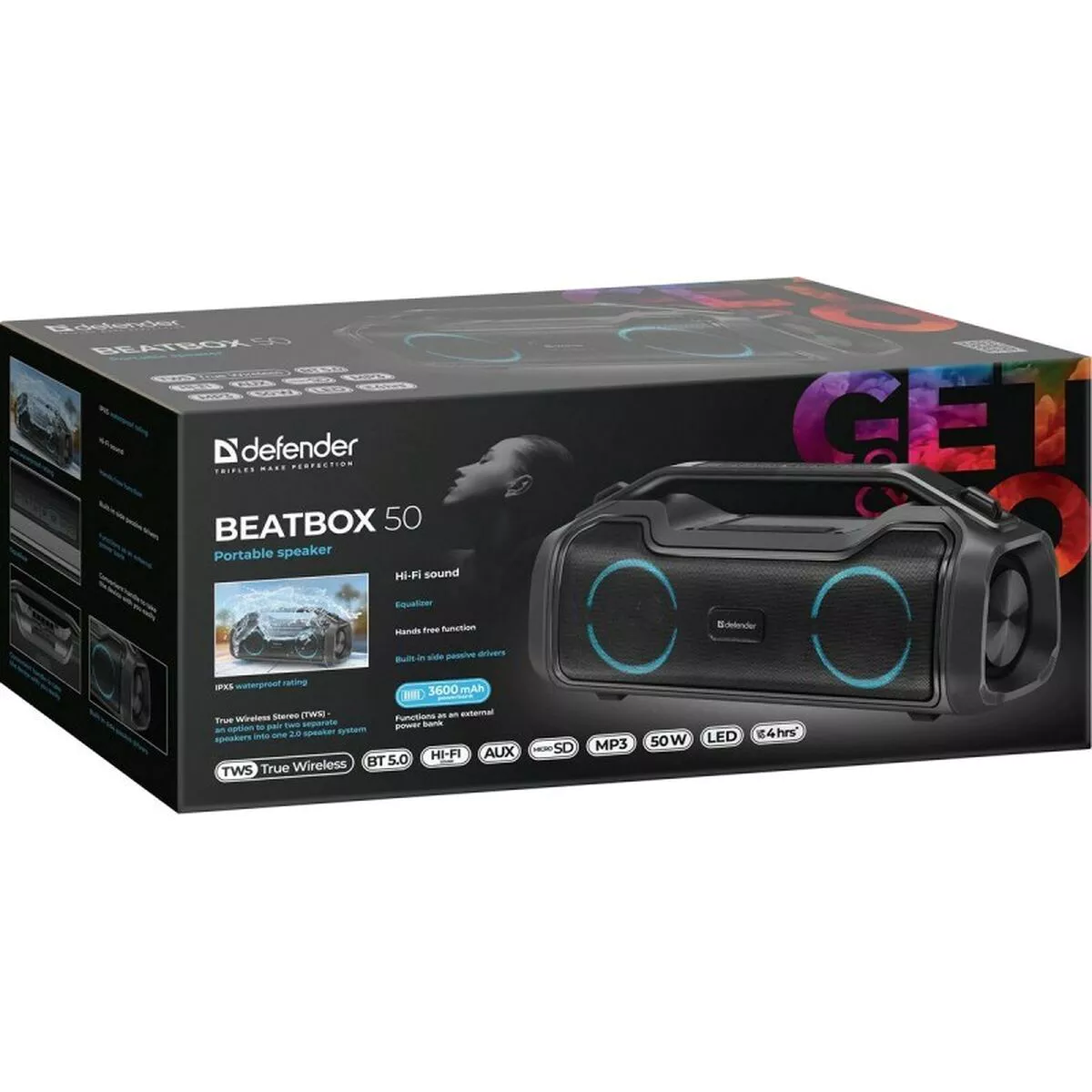 DEFENDER BEATBOX 50 BLUETOOTH 50 W högtalare 65950
