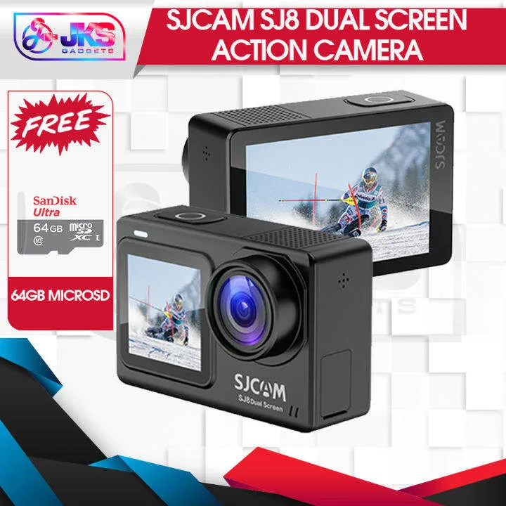 SJ8 4K 30FPS 20MP WiFi Action Camera, Dual Screen Vlog Mini DV med Pekskärm