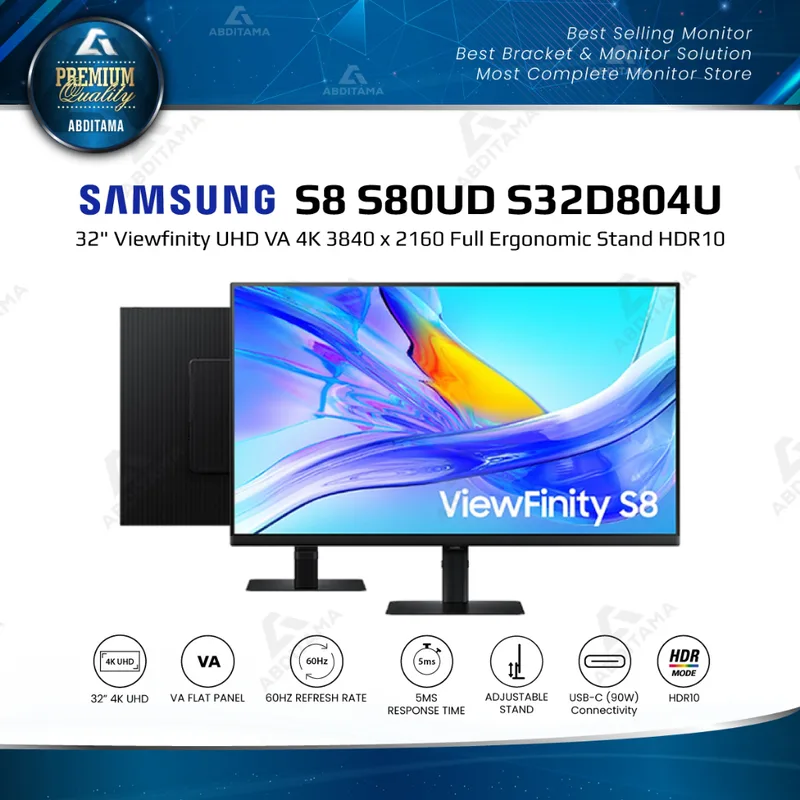 Samsung ViewFinity S8 (S32D804U) 32" 4K skärm