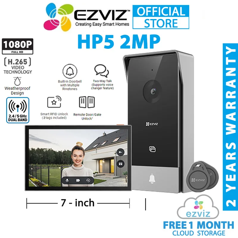 EZVIZ HP5 2MP Smart Video Dörrtelefon