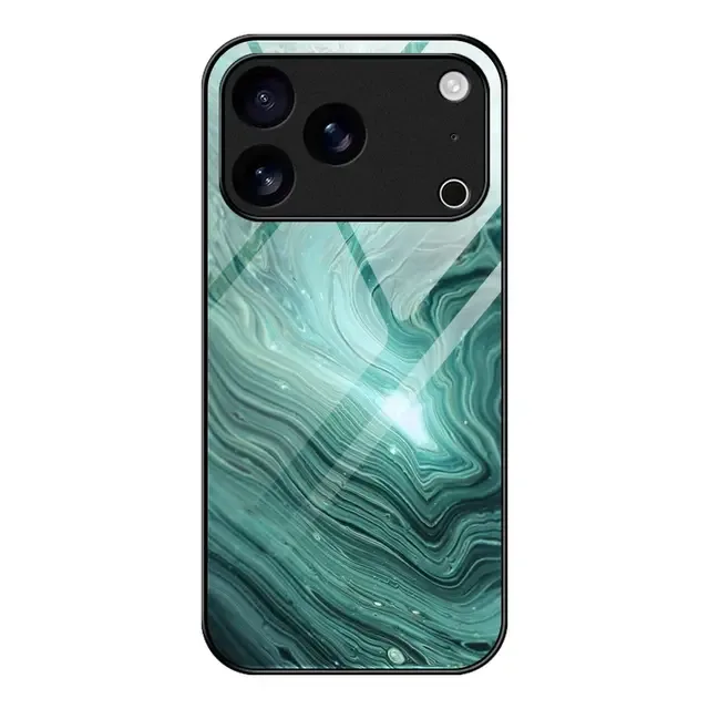 Skalo iPhone 17 Pro Max Marmor Härdat Glas TPU Skal