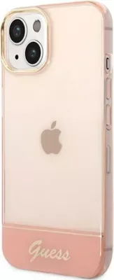 Guess iPhone 14 Plus Skal Translucent Rosa