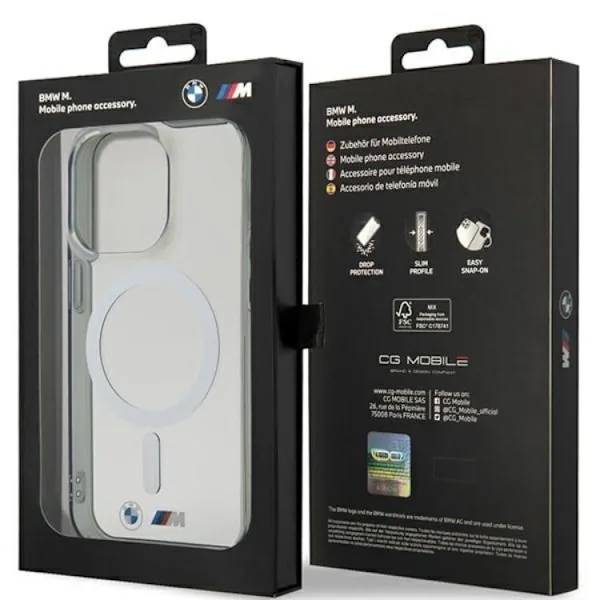 BMW Mobilskal till iPhone 14 Plus Magsafe Silver Ring