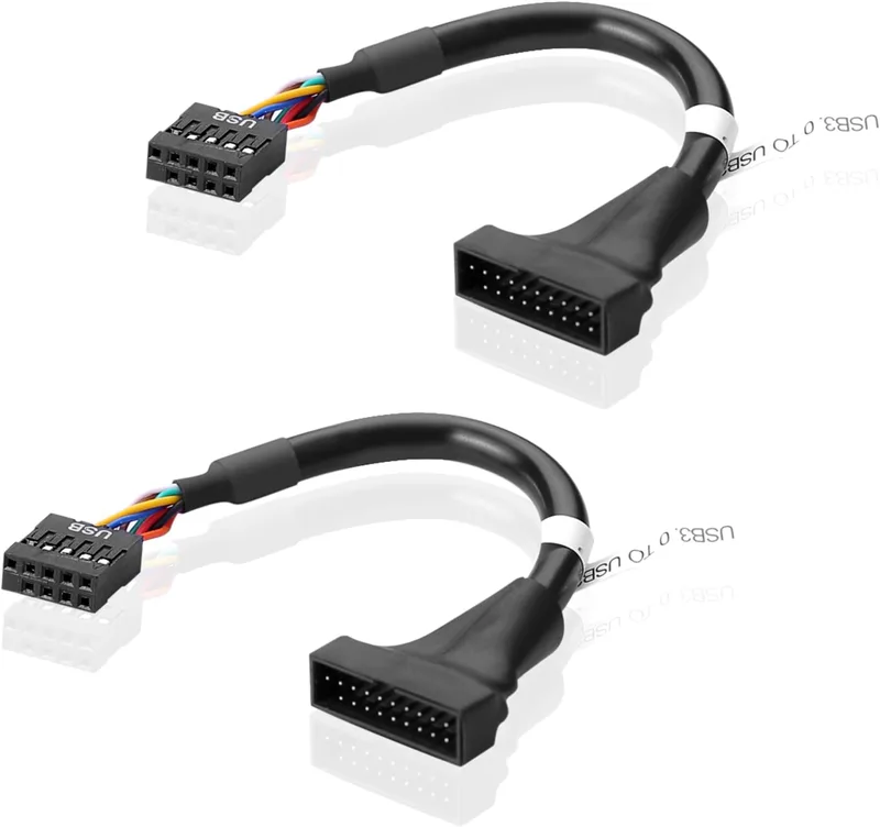 M15S USB-adapterkabel 9-stifts huvud till 2 x USB 2.0-uttag