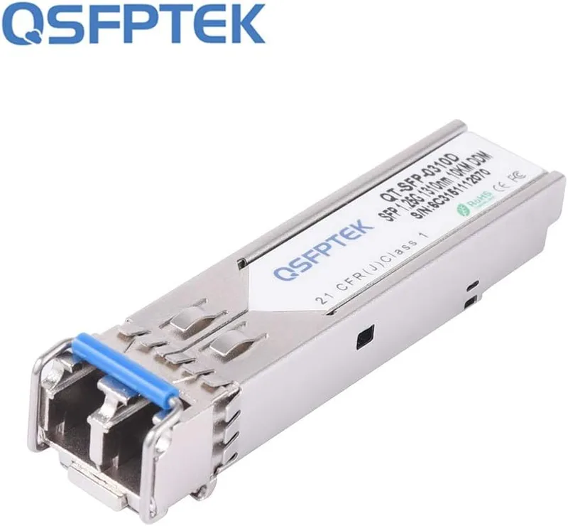 QSFPTEK Gigabit SFP-modul 1310nm 10 km DDM Mini-GBIC LC Enkelläge 1000BASE-LX/LH sändare för HP J4859A / J4859C / J4859B