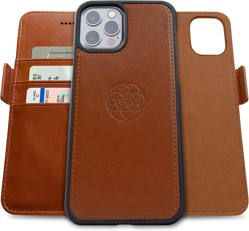 Dreem Real Leather for iPhone 17 Pro Max Case Wallet