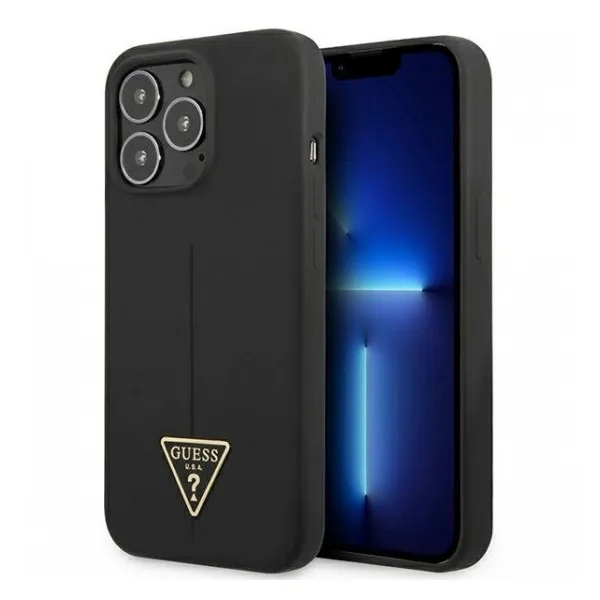 Guess iPhone 13 Pro Max Skal Silicone Triangle