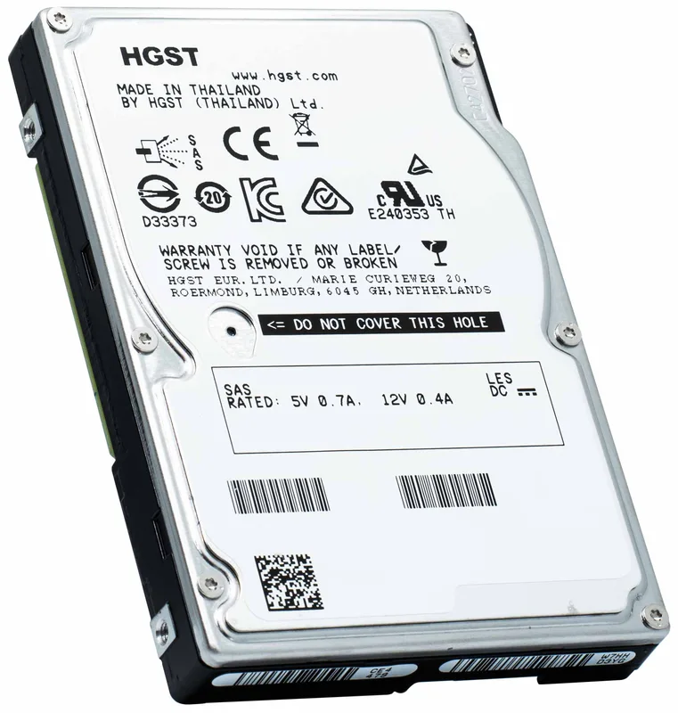 HGST 600GB 15K 2.5 SAS 12GB/s Ultrastar C15K600 HUC1560CSS200 0B28953 hårddisk