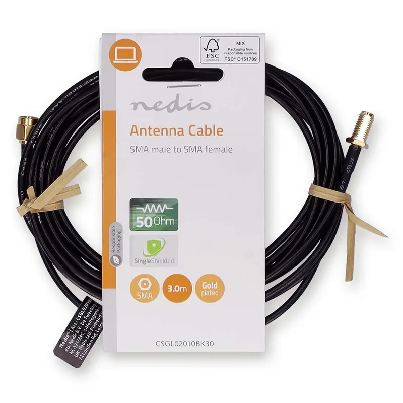 Antennkabel HDF SMA-hane/SMA-hona 3 m